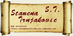 Stamena Trnjaković vizit kartica